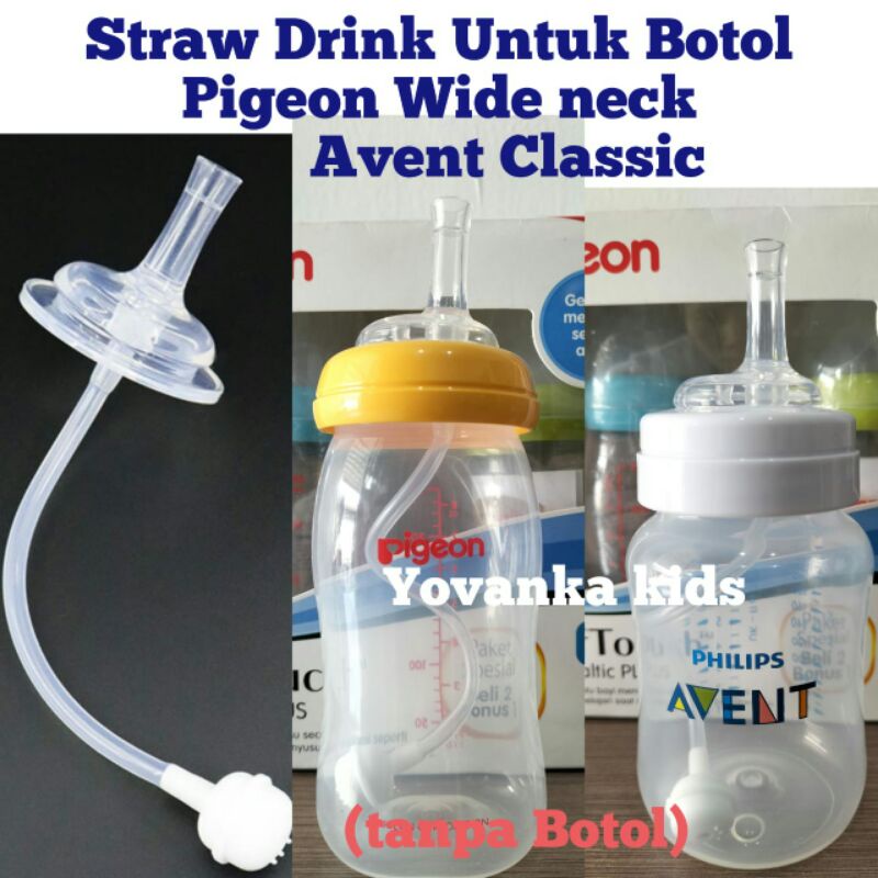Pengganti Dot Sedotan untuk Botol Susu Wide Neck(tidak sama botol)/Straw Replacer Wide Neck