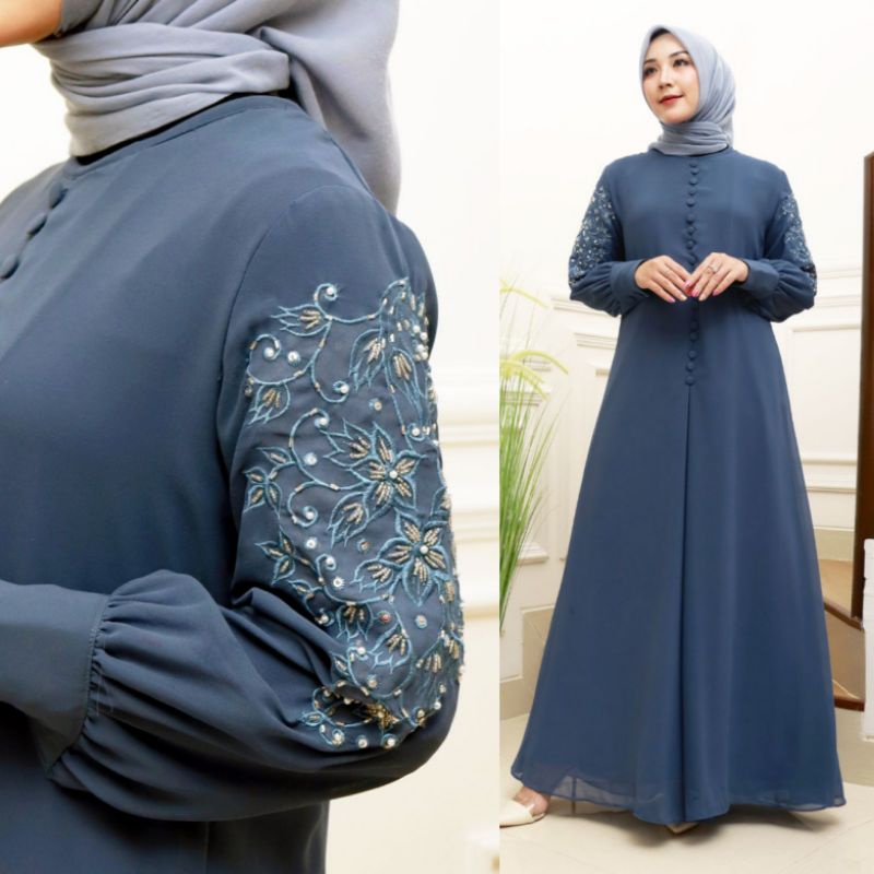 FASHION MUSLIM // ADIBA DRESS // BAHAN CERUTY BABYDOLL // KODE AB