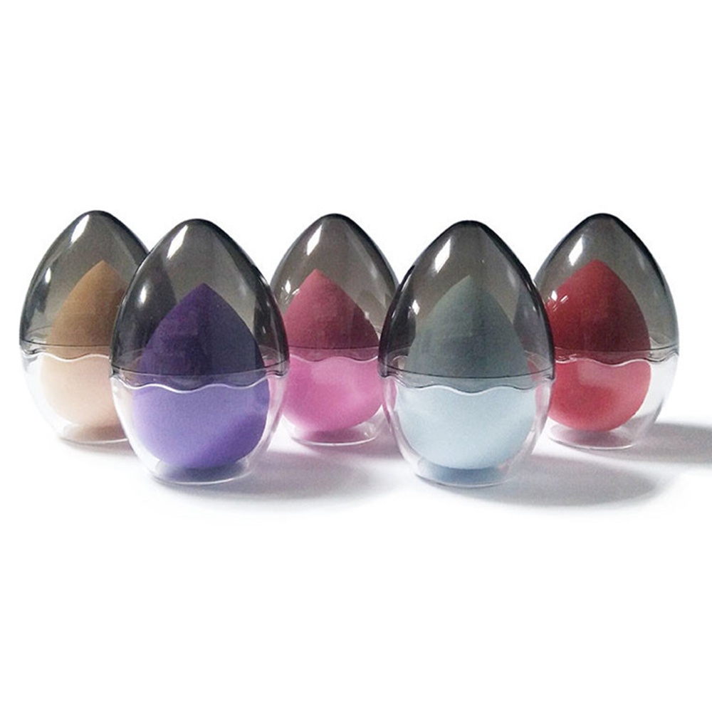 Ink Egg Puff Packaging Box Transparent Plastic Dustproof Beauty Gift Sponges &amp; Applicators