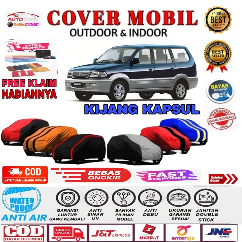 Body Cover Mobil Kijang Kapsul Krista LGX LSX SSX Sarung Selimut Tutup Mantel Outdoor Waterproof