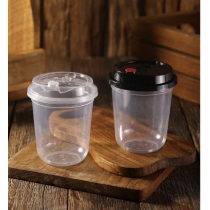 Plastik Cup Boba 380ml (50 pcs) Cup Cheese Tea - Cup Kopi Teh - Cup Juice - Cup Injection