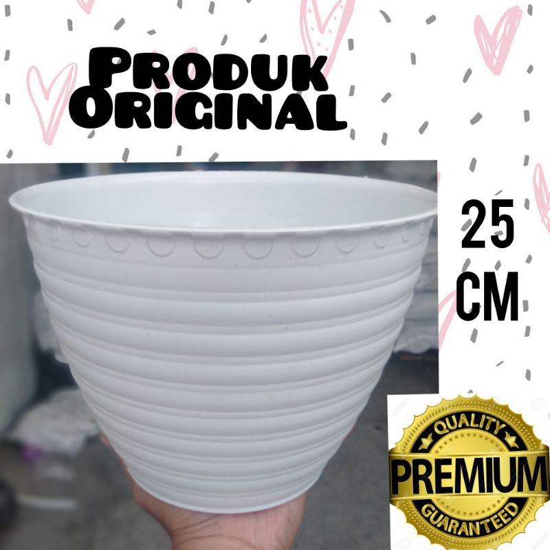 Pot Bunga Plastik Putih Model Tawon 25