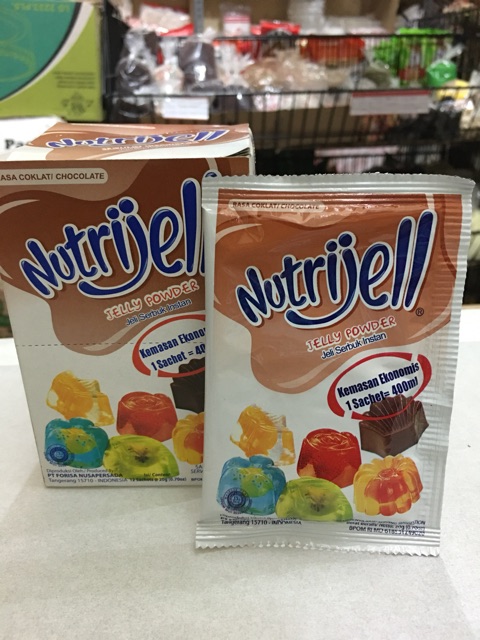 Nutrijell Coklat bubuk Jelly Nutrijel ekonomis 20gr