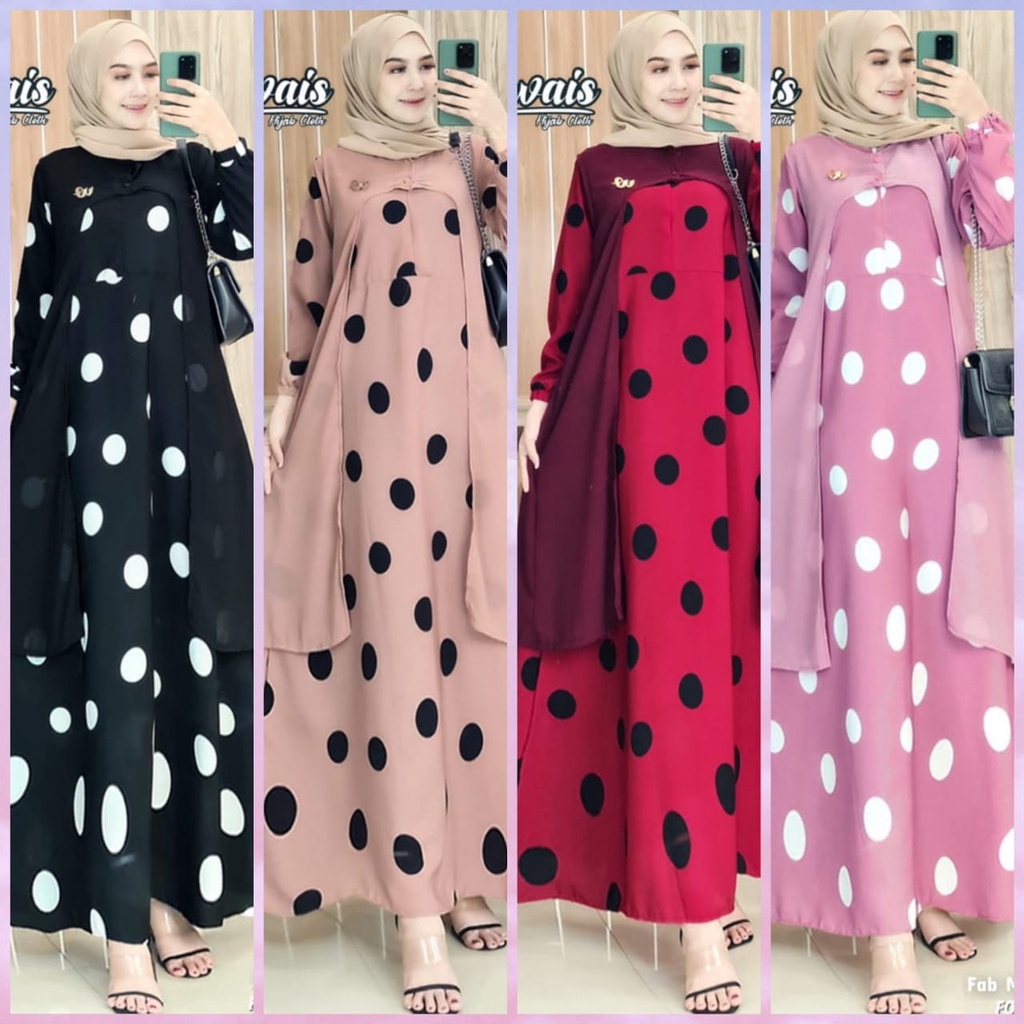 LANGSUNG KIRIM GAMIS  SUPER JUMBO PLUS OUTER CERUTY PISAH// Gamis MONALISA SUPER JUMBO LD 130[ BB 95-120 KG] //OUTER CERUTY BEBYDOLL