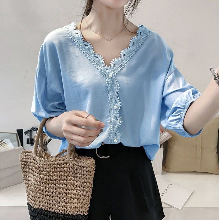 [baju wanita korea]  Baju Atasan Wanita Blouse Korea Import