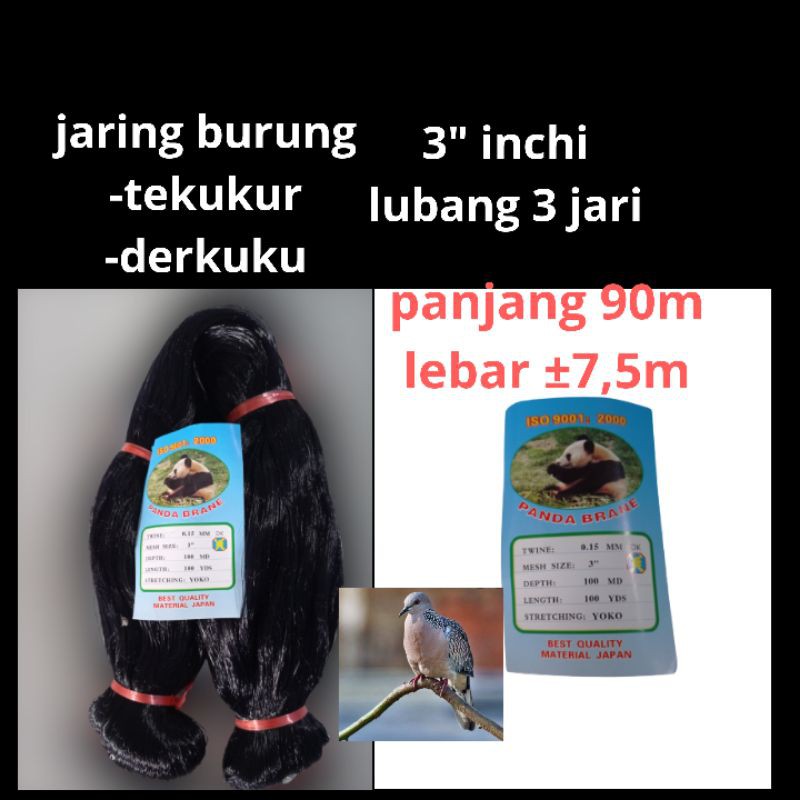 JARING BURUNG JARING IKAN JARING BURUNG TEKUKUR PERKUTUT  AYAM ALAS PANJANG ±90m LEBAR ±7,5 M