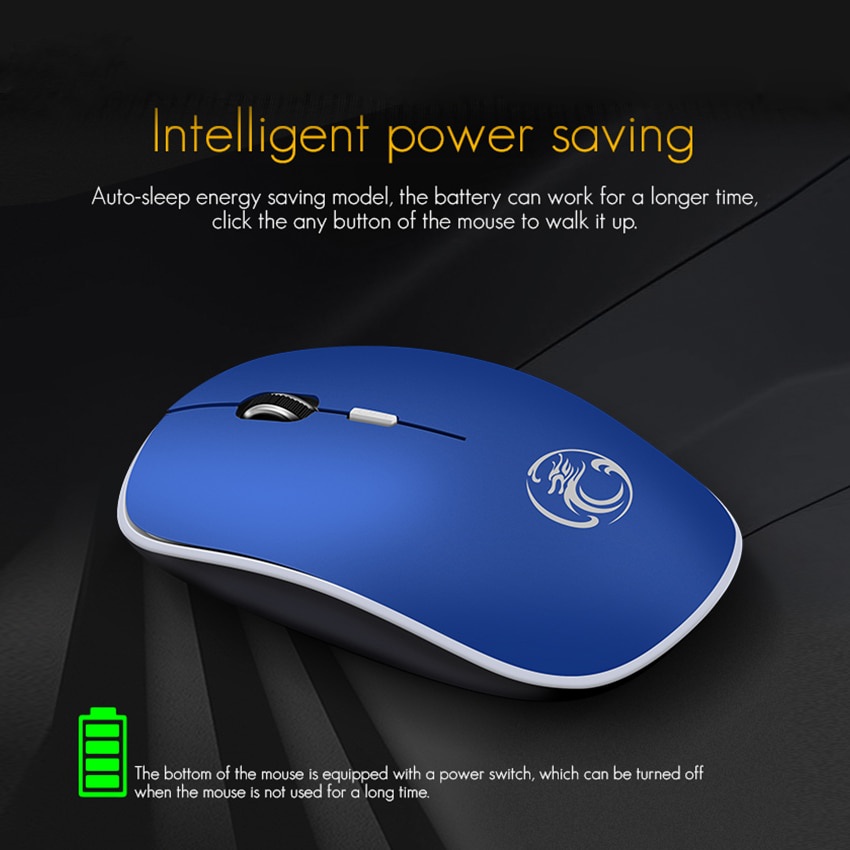 Super Slim Silent Optical Wireless Mouse 2.4GHz 1600DPI