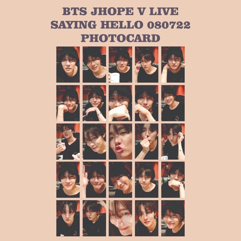 PHOTOCARD JHOPE V LIVE 080722 SAYING HELLO