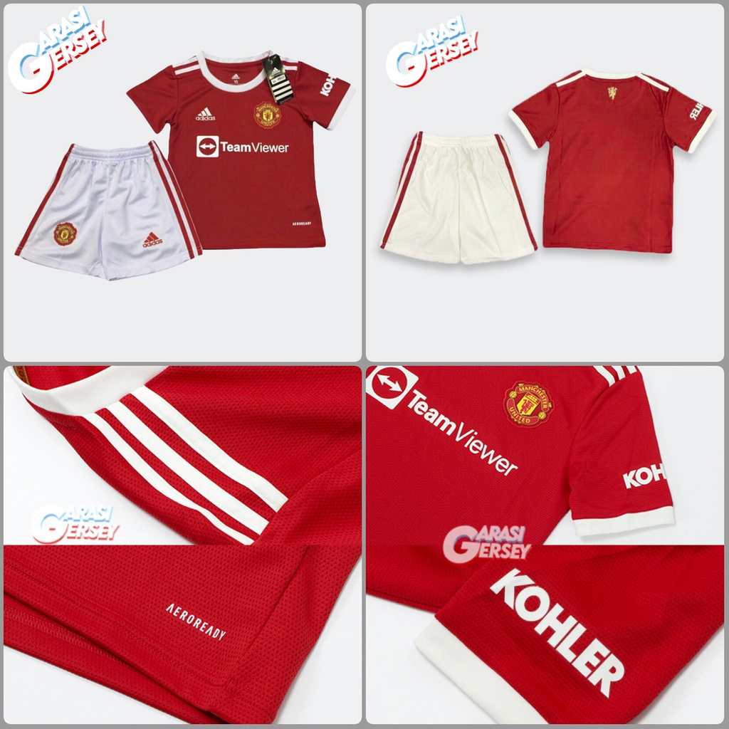 Jersey Baju Bola Anak Kids MU Home 2021/2022 Man United