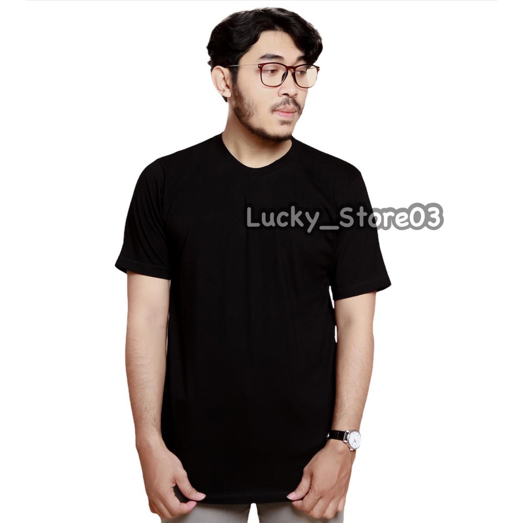 Kaos Polos Hitam Pria Cotton Combed 30s / Kaos Polos Hitam Cotton 30s