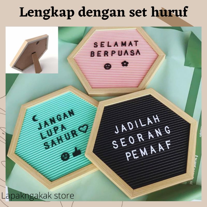 

Hexagon Letter Board Papan Nama Bayi lucu
