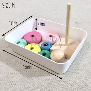  Montessori  Tray Nampan  Bermain Sensory Play Baki Putih 