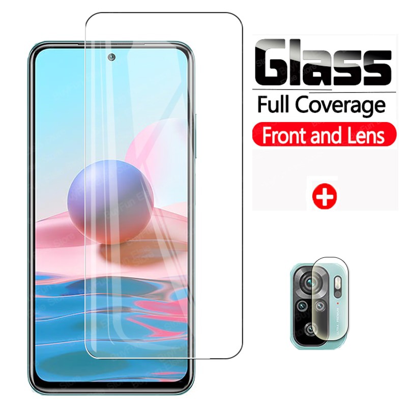 Pelindung Layar Tempered Glass Redmi Note 10 , 10s &amp; 10 Pro Paket 2 in 1