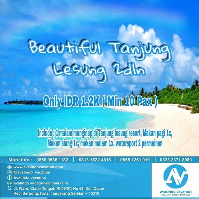 Beautiful Tanjung Lesung Resort 2 days 1 night ( min 10 pax )