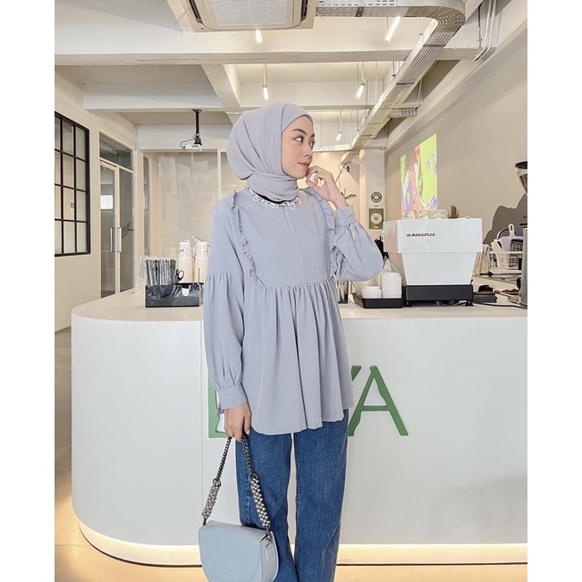 Magnolia Top Blouse / Atasan Hijab / Baju Muslim