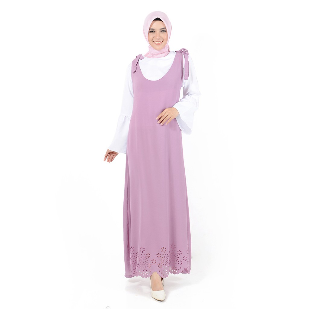 XSHOP Stelan Blouse tangan terompet Dan Long dress Muslim - Chrystal