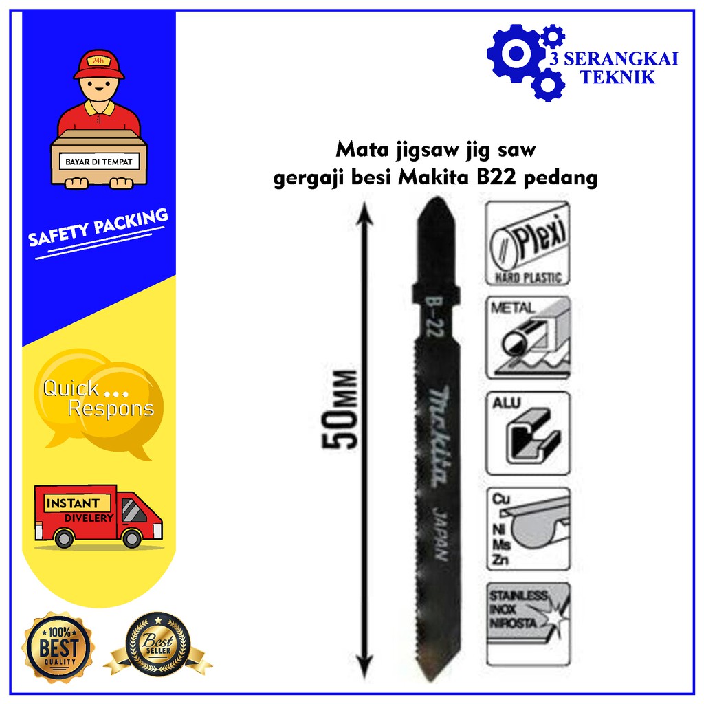 Mata jigsaw jig saw / gergaji besi Makita B22 pedang