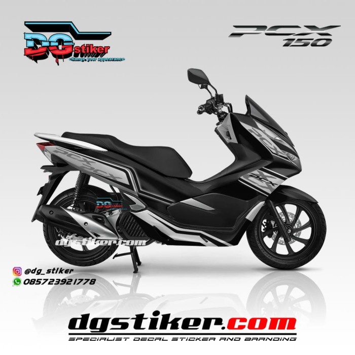 Sticker Full Body Pcx 150 2018 Hitam KTM Livery DG Stiker