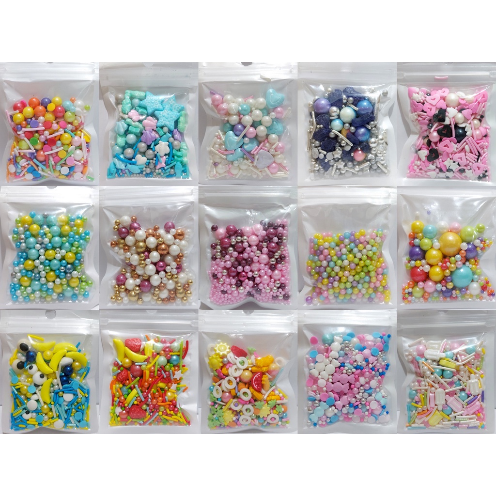 

Sprinkle Spikel Trimit Aneka Bentuk & Warna 20gr – Topping Cake - Hiasan Kue – Pearl #2