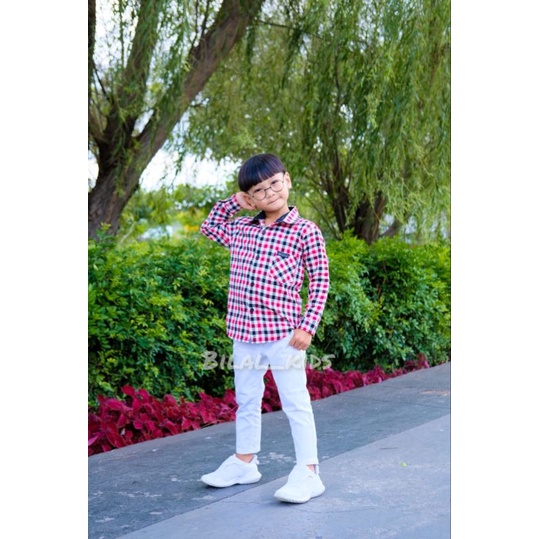 KEMEJA DAN DRESS COUPLE ANAK/BAJU COUPLE ANAK 1-12th ( FREE MASKER )