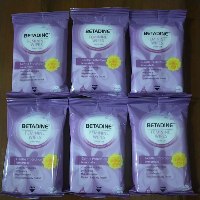 Betadine Feminine Wipes 10's x 6pcs