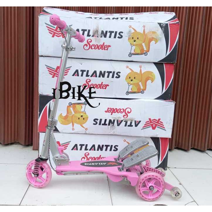 Scooter  skuter Injak Alloy Atlantis Dua Pedal Plus Rem OTOPET ATLANTIS scooter anak dan dewasa termurah