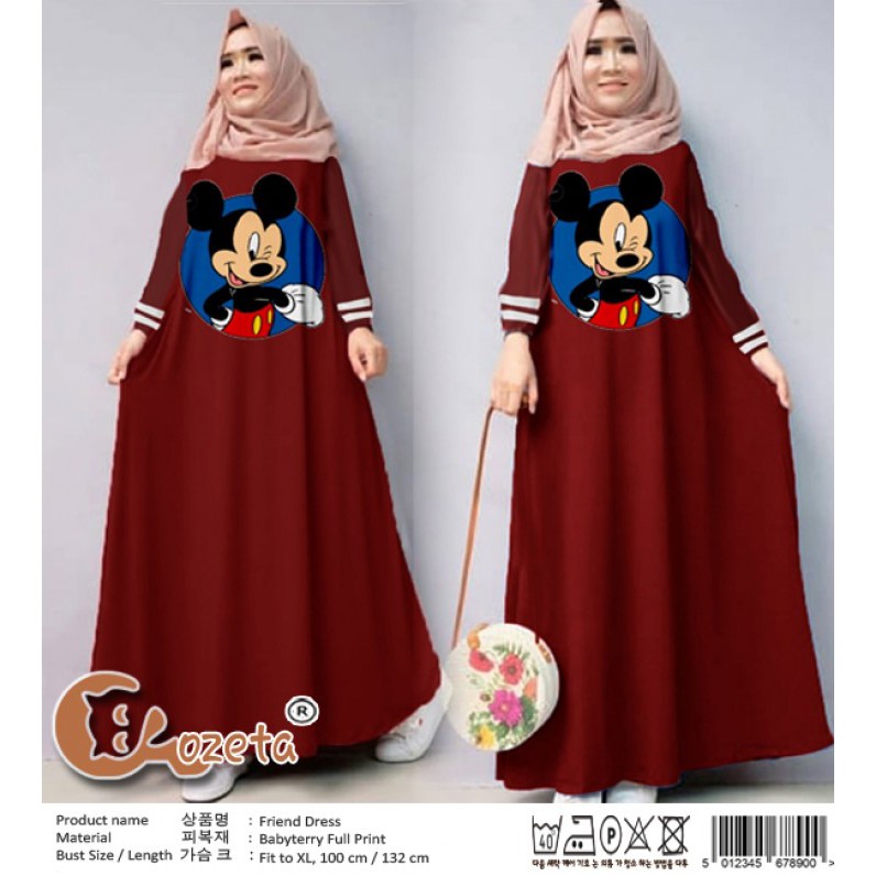 Baju Atasan Wanita Maxi Dress Friend Maxi Maroon Talx.5652