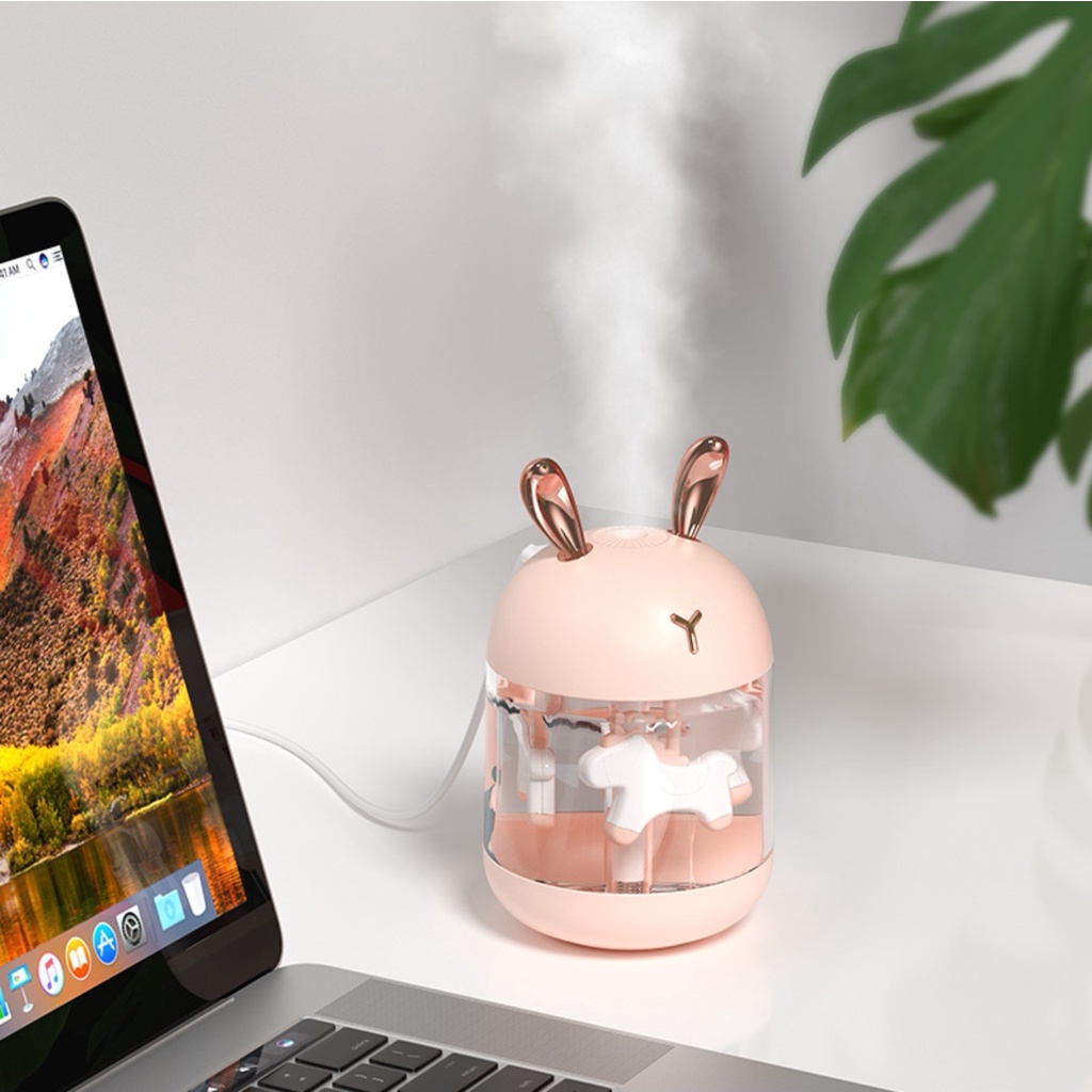 READY Diffuser air aromatherapy 300ML with 7 colour LED Lamp- Bergaransi