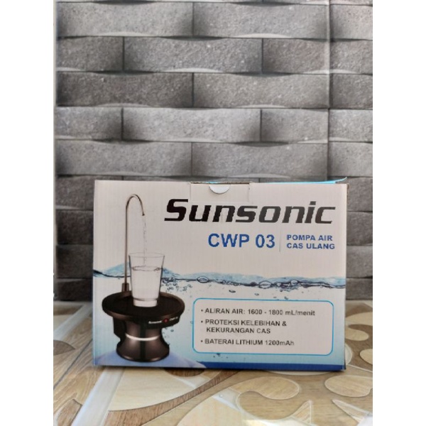 sunsonic pompa galon elektrik tataan meja cwp 3