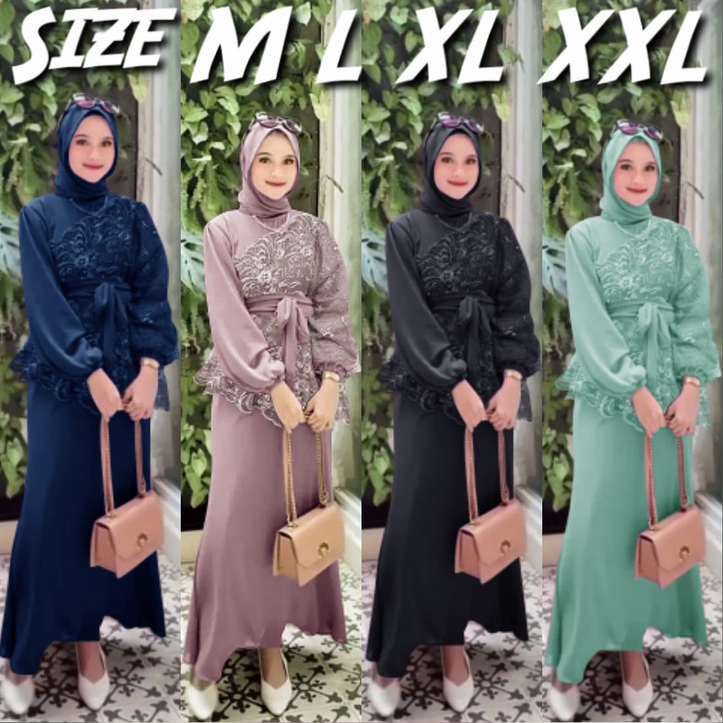 [GAMIS TERBARU 2022] ZAUKIA DRESS KONDANGAN SERAGAM WANITA CASUAL/MAXI/WEDDING/PARTY SIZE M L XL XXL