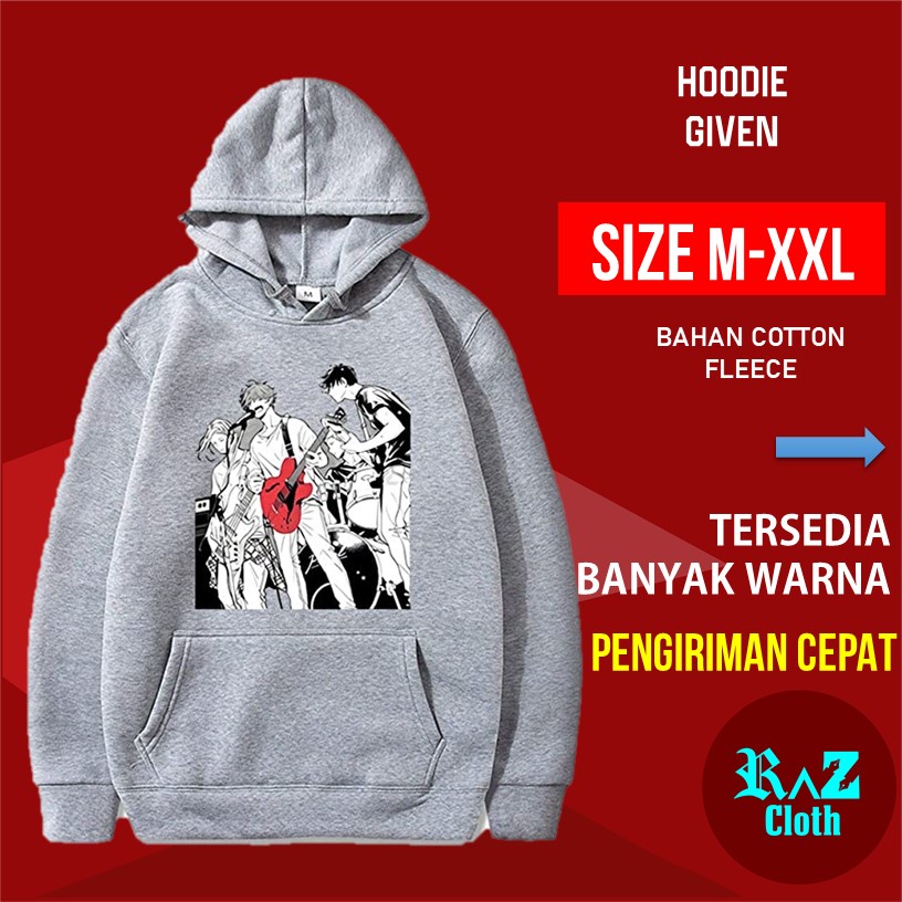Hoodie Anime Band Music Given Harajuku Style Japanese Hodie Cowok Jaket Pria