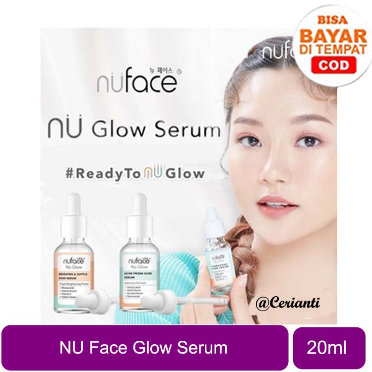 Nuface Nu Glow Face Serum - Brighten &amp; Supple - Acne Prone Care - 20ml - Nu Face