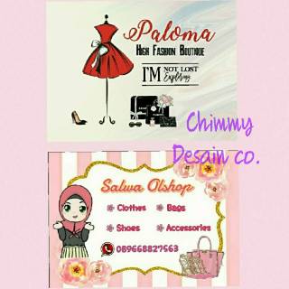 promo! chimmy desain logo olshop/label produk online shop