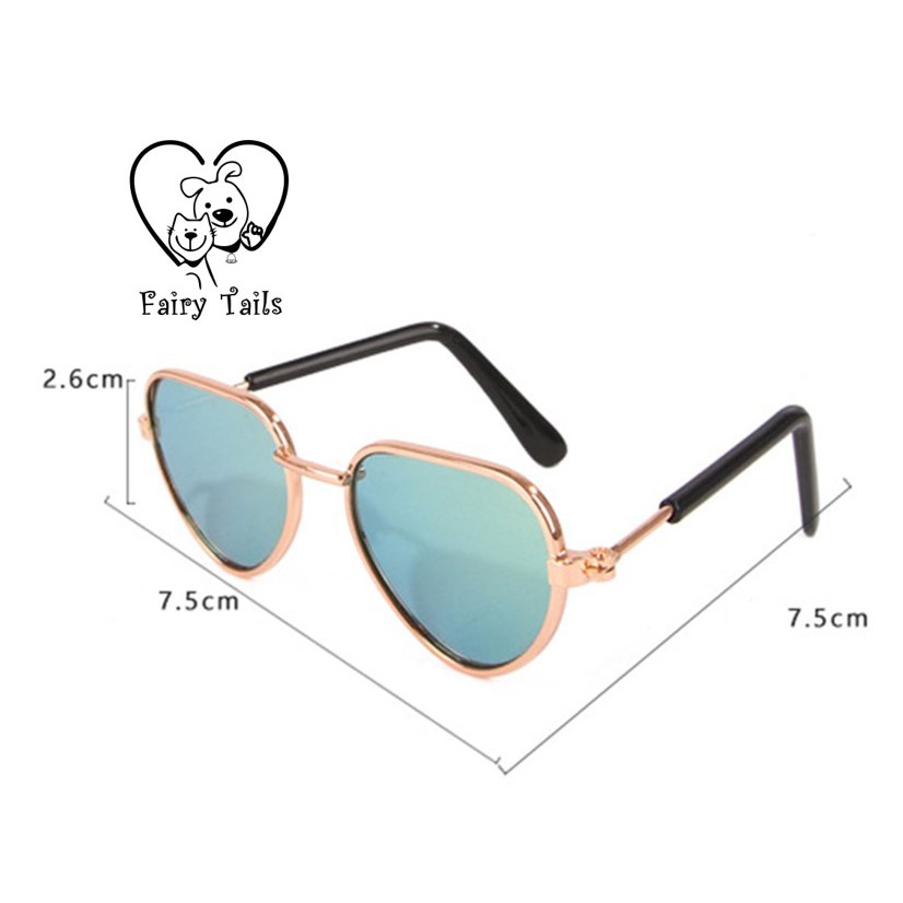 Kostum Cosplay Anjing Kucing Kacamata Gaya Heart | Pet Fashion Sunglassess Heart Triangle Shape