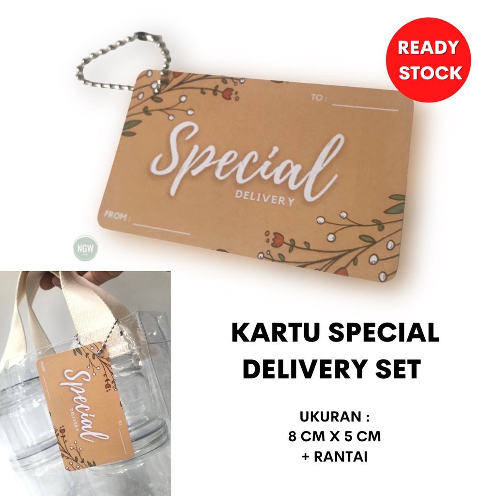 Kartu special delivery brown set