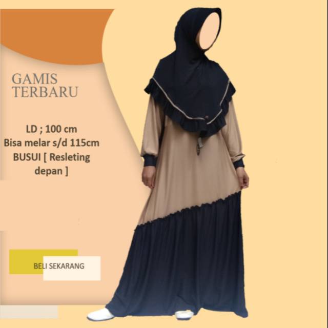 Gamis ALMACCA kombinasi Gamis Rempel Miring Gamis Jersey