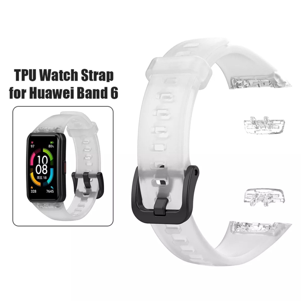 TRANSLUCENT Strap Tali Huawei band 6 7 Honor Band 6 7 TPU