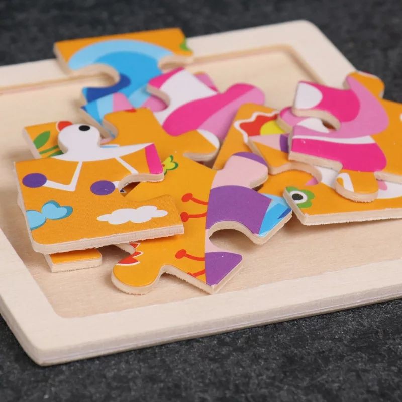 Mini Wooden Puzzle Mainan Kayu Puzzle Anak Jigsaw Puzzle