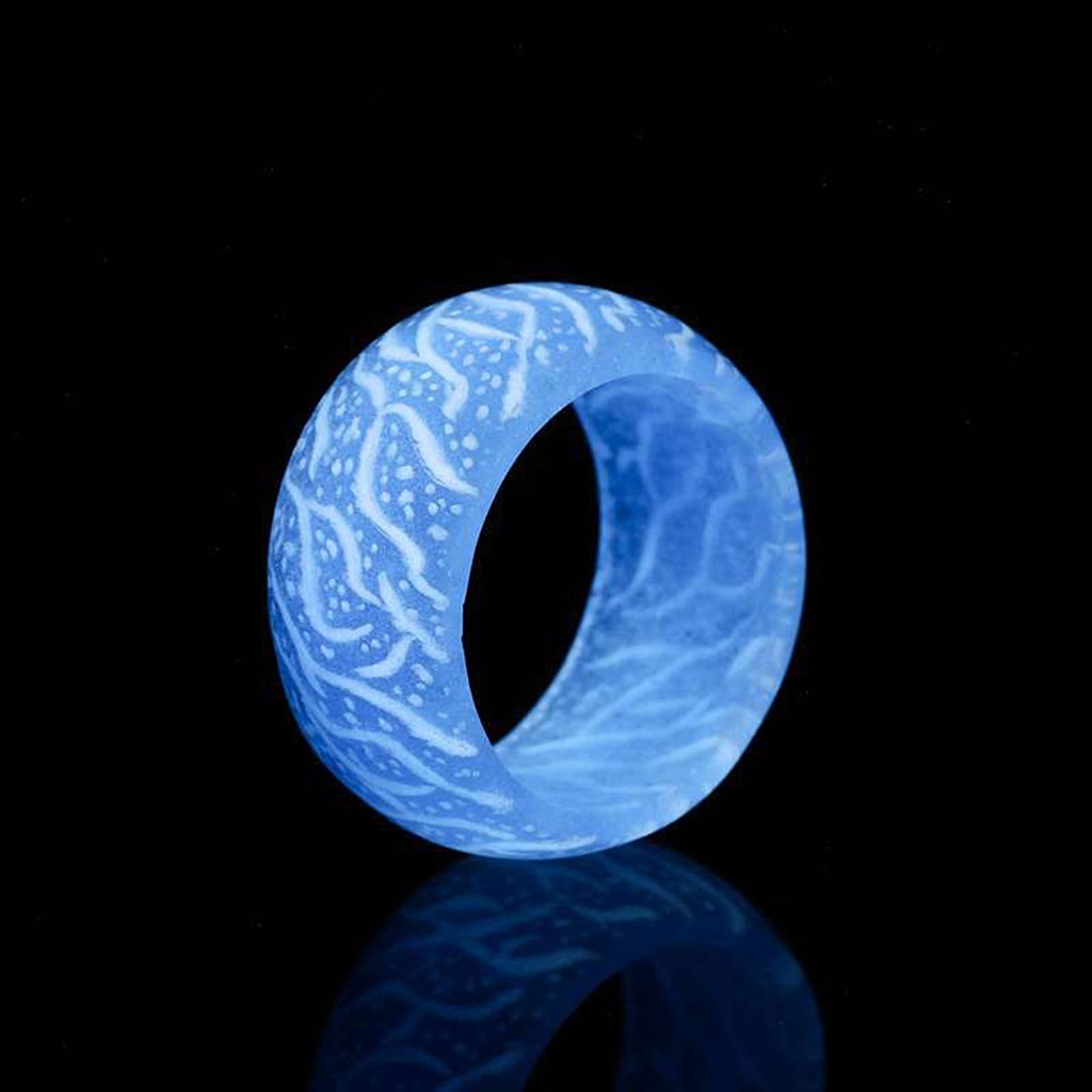 Huluboy Cincin Luminous Glow In The Dark Motif Retak Untuk Unisex