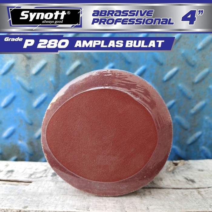 Amplas Bulat 4 INCH ( P280 5 PCS ) SYNOTT 5 Lembar