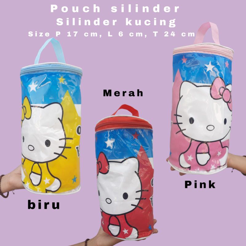 POUCH KOSMETIK MIKA UNIK BENTUK SILINDER