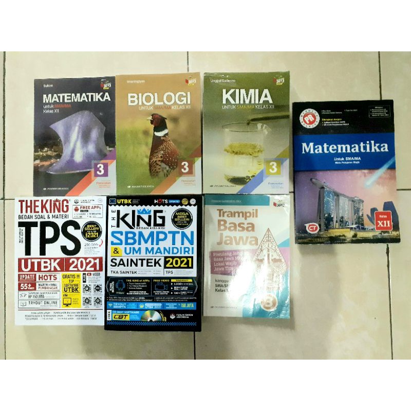 

[PRELOVED] BUKU PAKET ERLANGGA SMA KELAS 12 / XII (matematika, biologi, kimia, jawa)