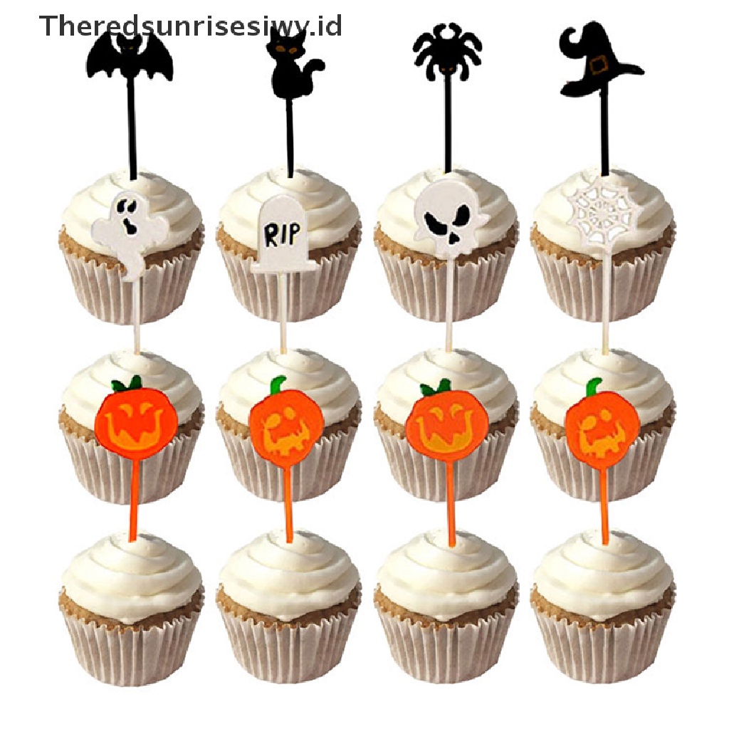 # Alat Pemotong Buah # 10pcs / set Tusuk Gigi Cupcake Bahan Plastik Untuk Dekorasi Halloween