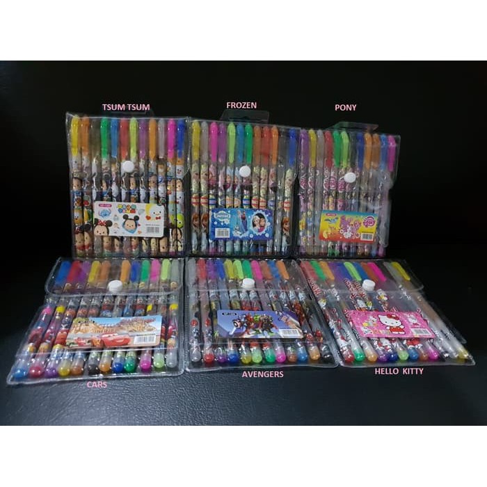 

[READY STOCK] BOLPEN GLITTER COLOURFULL/BOLPEN WARNA WARNI 12 WARNA/PEN GEL WARNA Berkualitas