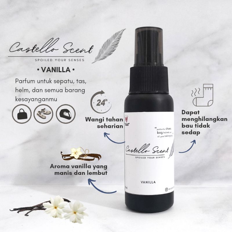 Castello Scent VANILLA parfum sepatu tas helm penghilang bau vanila