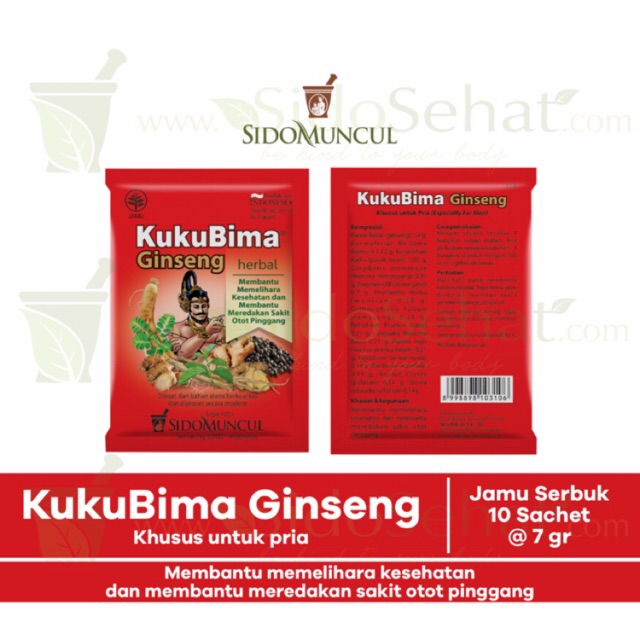 Jual Kuku Bima Ginseng Jamu Sidomuncul Meredakan Otot Pinggang Pria