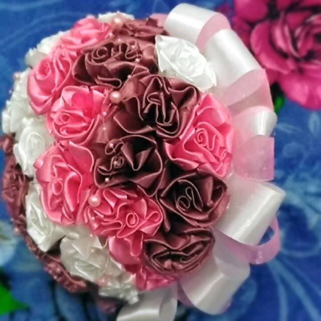 Buket wedding satin 02