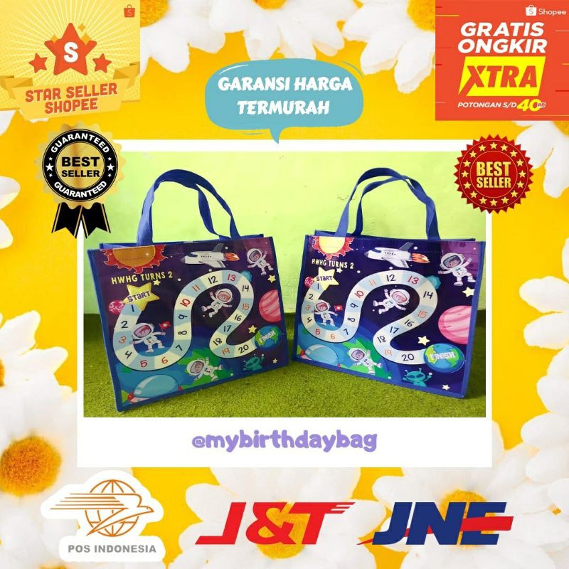 

Goodiebag astronot / ultah astronot / tas ultah astronot / souvenir tas astronot