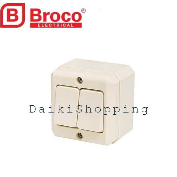 saklar lampu broco / saklar double broco / saklar broco SNI / saklar tempel broco cream