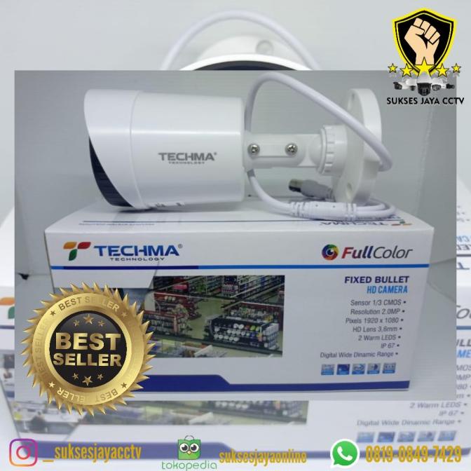 Techma Kamera CCTV Outdoor Full Color TCM-A1620FC 2MP ColorVu Camera